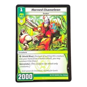 2014 Kaijudo Horned Chameleon Creature Card